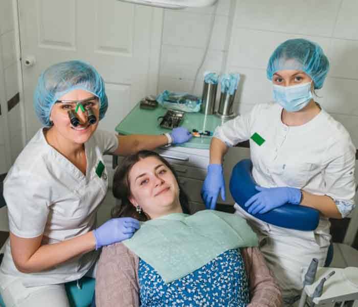 Dental patient smiles